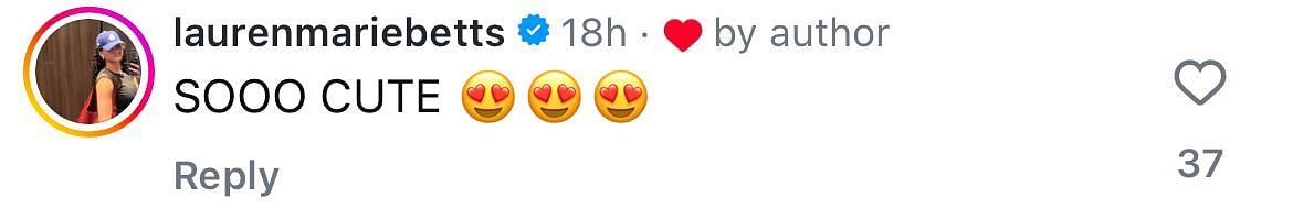 Lauren Betts shows love to Kiki Rice